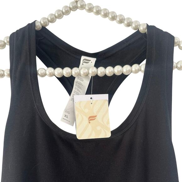 Fabletics black tank top Sz XL gym wear - Picture 2 of 5